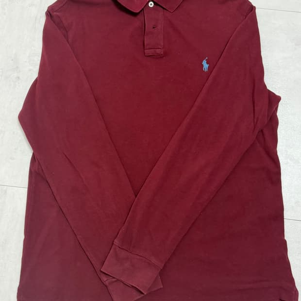 폴로 버건디 카라 롱슬리브