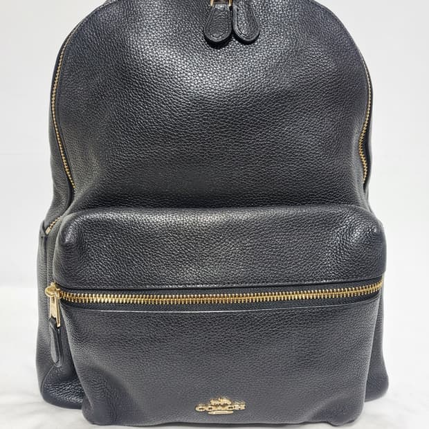 코치 백팩 정품 천연소가죽 