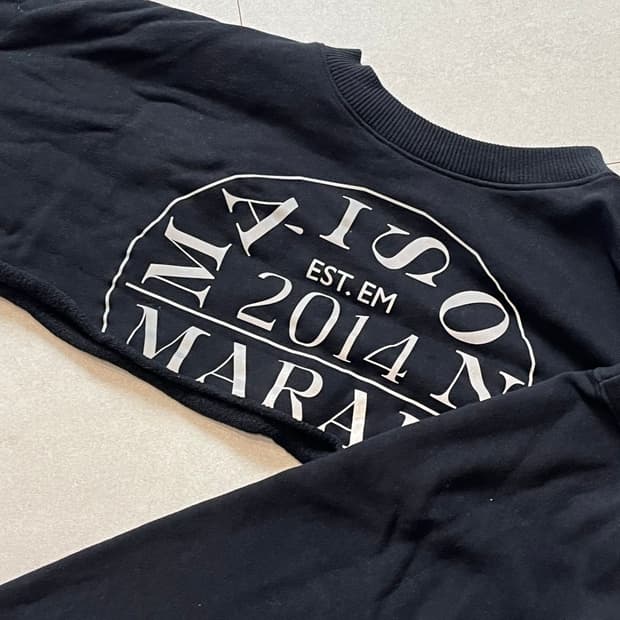 메종마레 컷오프 크루넥 블랙 34