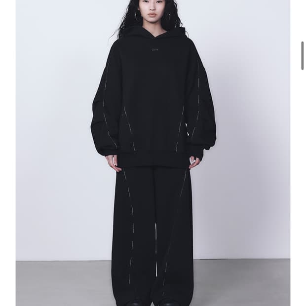 (세트,셋업) 트리밍버드 piping 후드티 스웻팬츠 트레이닝복