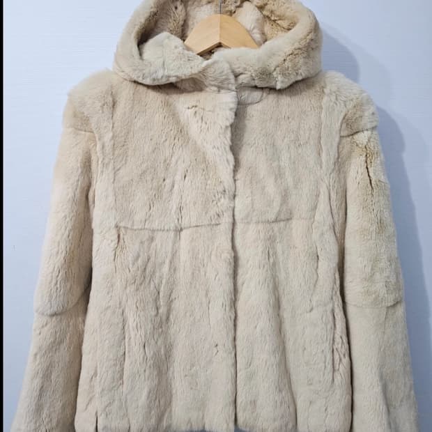 한섬 SYSTEM 시스템 밍크 후드 코트 ~55