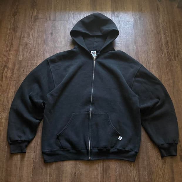 00s 엘살바도르 러셀 애슬레틱 후드집업 블랙