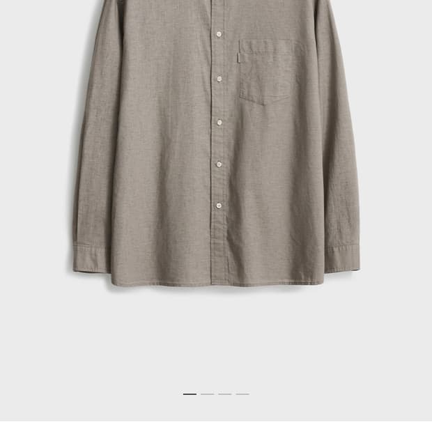 포터리 린넨 컴포트 셔츠 토바코, 화이트 3 일괄판매