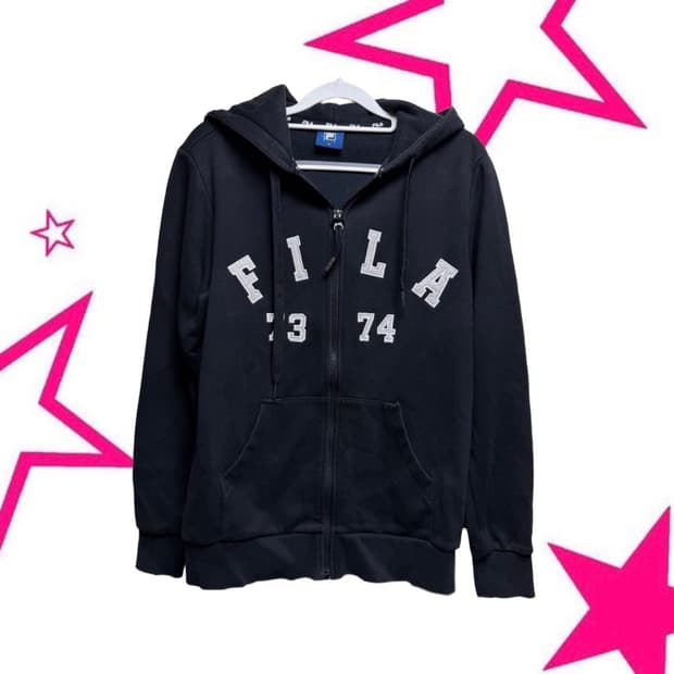 휠라 기모 후드집업