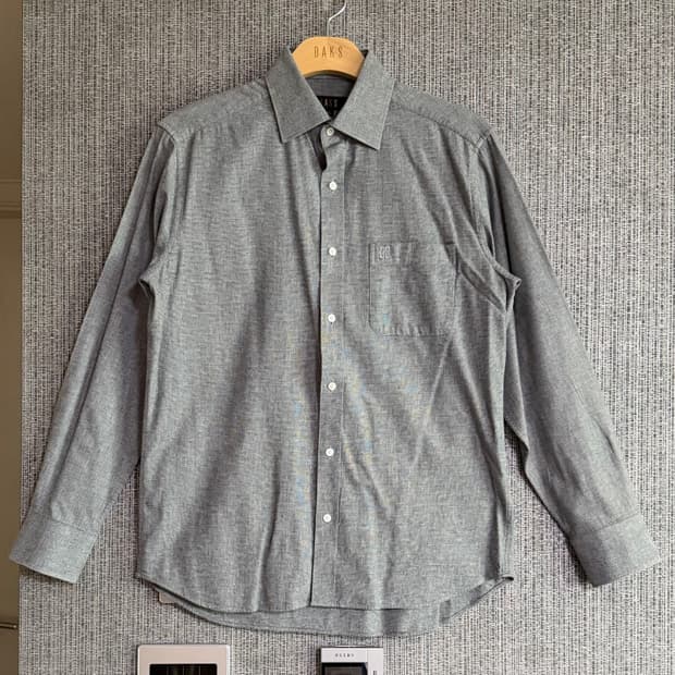 닥스 DAKS 남성 그레이 옥스포드 긴팔 셔츠 면 100% 95사이즈