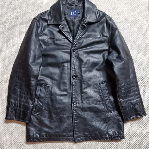 올드 갭 old gap 레더 카코트 블랙 M 