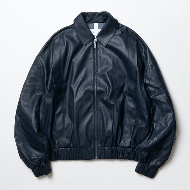 A.A Spectrum 코스티드 블루종 미드나이트 블루 가죽 자켓