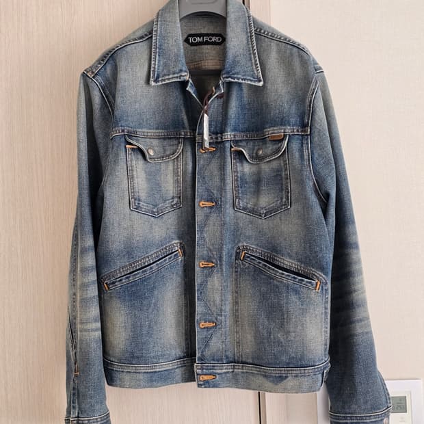 톰포드 22ss 데님 트러커 XL