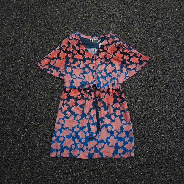 베이프 스타 패턴 디티일 미디 원피스 (80)