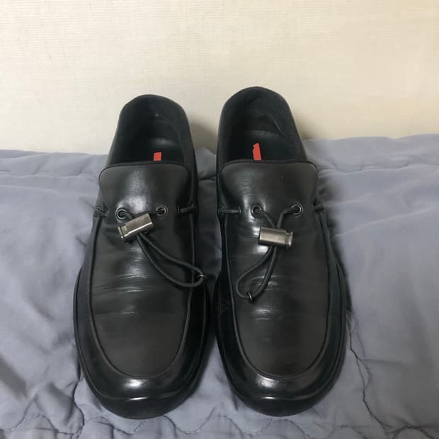 프라다 스포츠 토글 스트링 로퍼 9.5