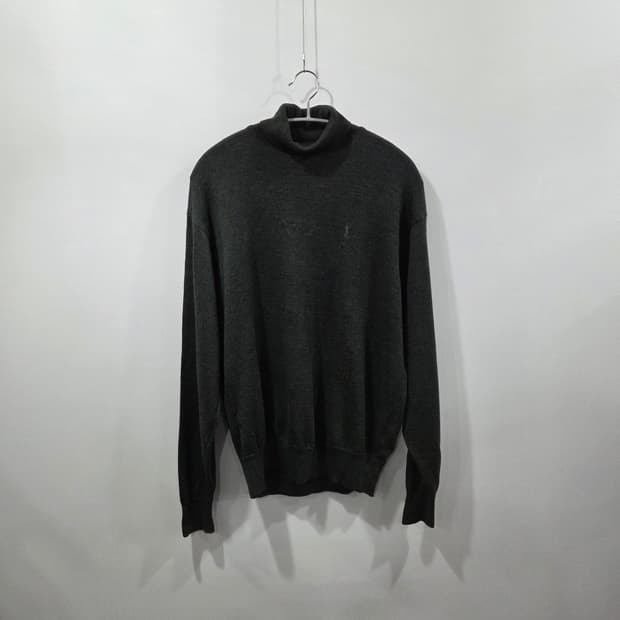 입생로랑 다크그린 터틀넥 울 니트 100