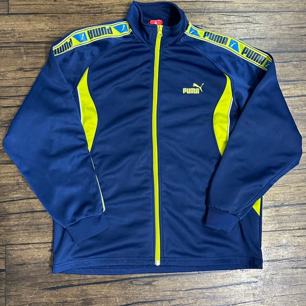 푸마 네이비 트랙 자켓 S 일본제품 올드스쿨 일본판