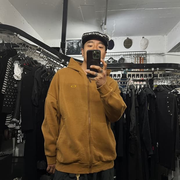 오클리 브라운 후드집업 L