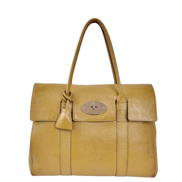 정품 멀버리 베이스워터 클래식 페이던트가죽 머스터드