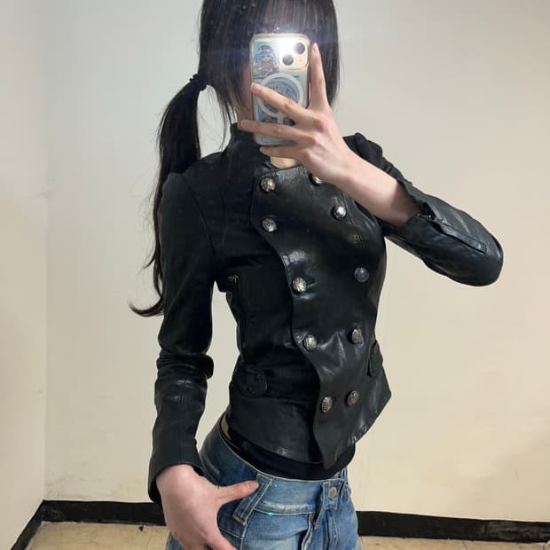 나폴레옹 램스킨 레더 자켓