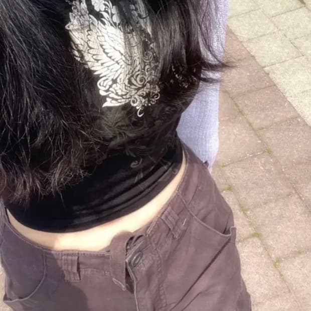 빈티지 y2k 세트 펑크 데일리 카고팬츠 큐빅 레터링 스포티 어항빈티지