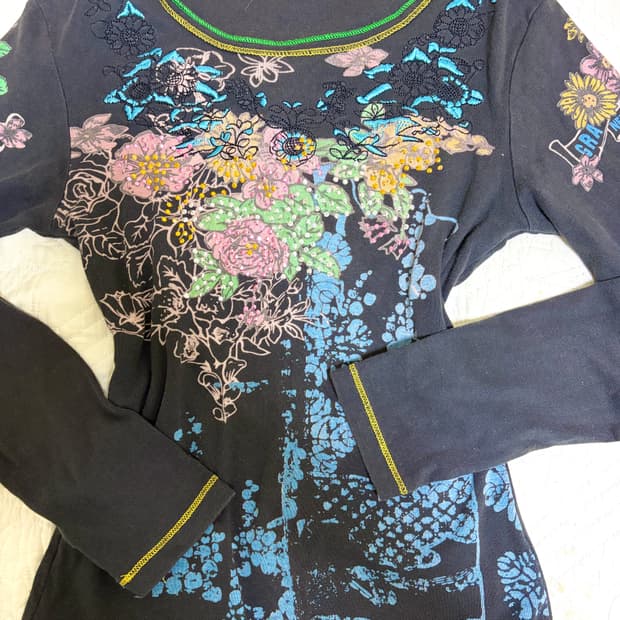 바닐라슈가 빈티지 오리엔탈 y2k 롱슬리브