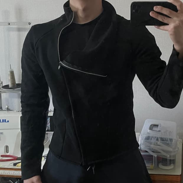 사선 지퍼 자켓 L