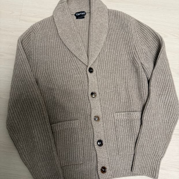 톰포드 캐시미어 숄카라 가디건 48사이즈 새상품급