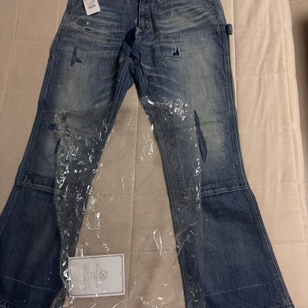 세인트미카엘 더블니 플레어 데님