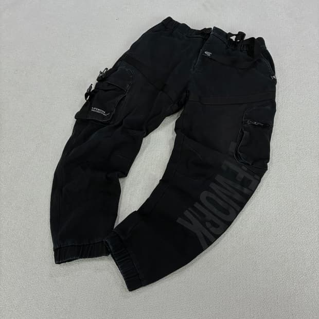 라이프워크 블랙 카고 바지 
