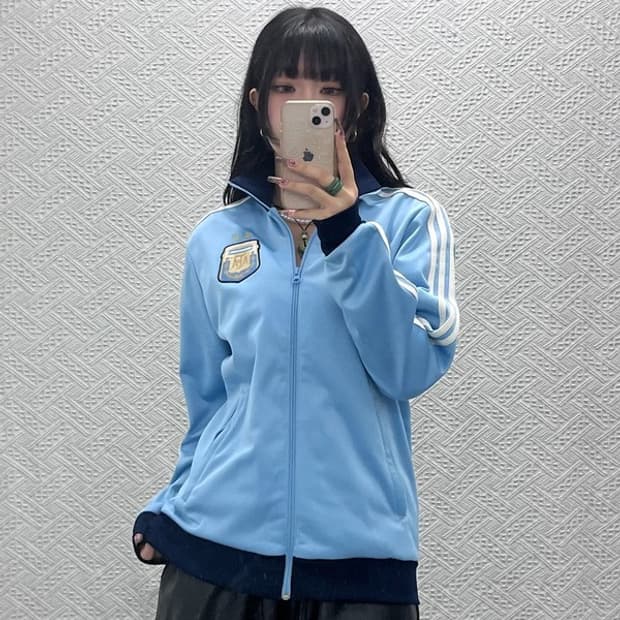 아디다스 희귀 아르헨티나 메시 유니폼 져지 집업 100 C11638