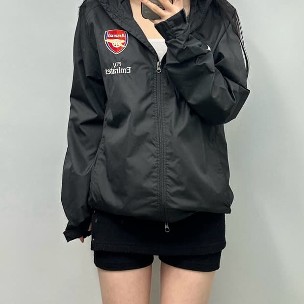 나이키 아스날 블랙 투웨이 바람막이