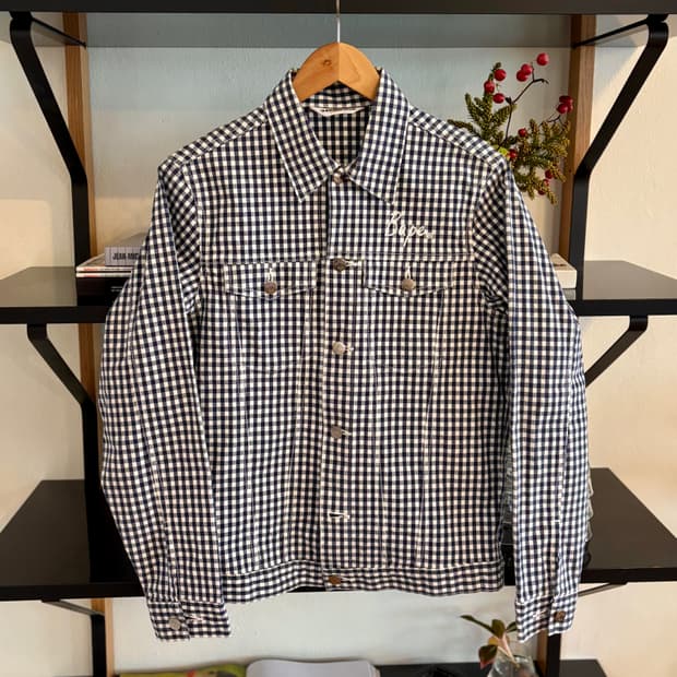 베이프 체크 자켓