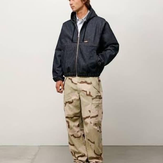 Stussy work jacket denim raw indigo