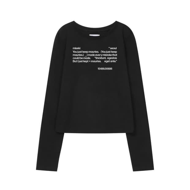 미세키서울 Quote long sleeves BLACK