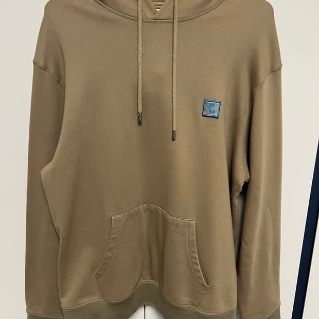 우영미 백로고 후드티