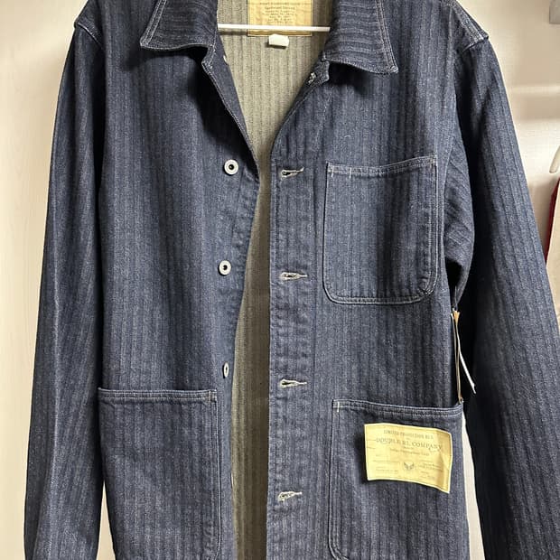 rrl 리미티드에디션 인디고 헤링본 셋업 새상품