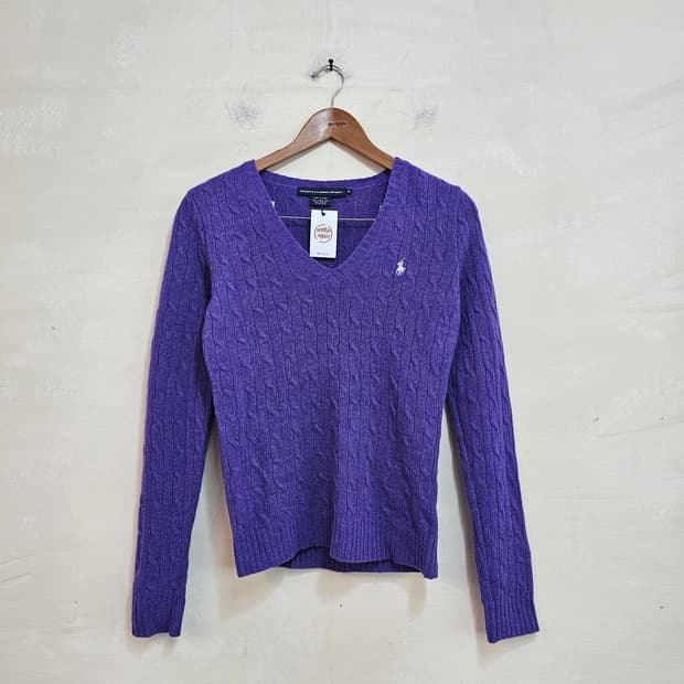 [RALPH LAUREN SPORT] 랄프로렌스포츠 브이넥 램스울 니트