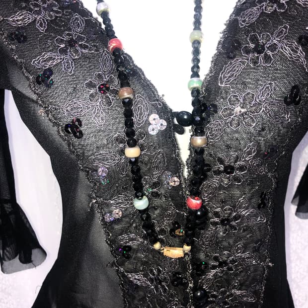 black long necklace
