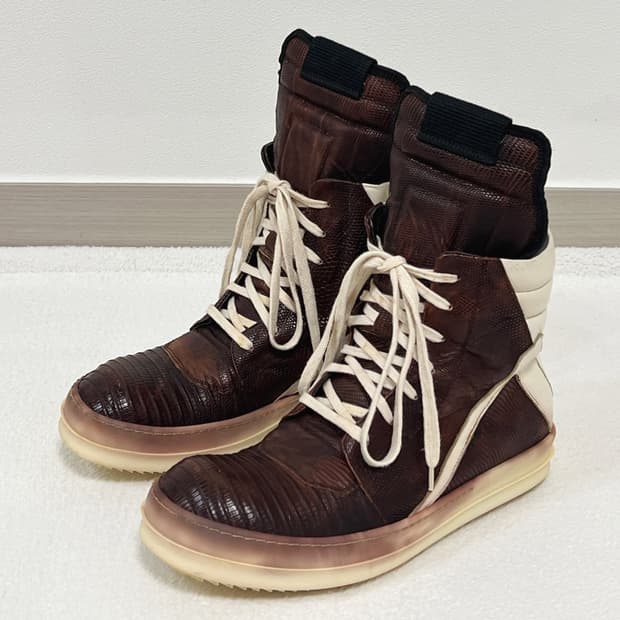 릭오웬스 14FW 지오바스켓 이구아나 블러드 밀크