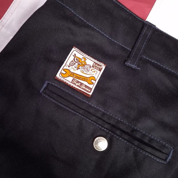 새제품 일본판 오리지날  쇼트사 Schott NYC 블랙 워크팬츠