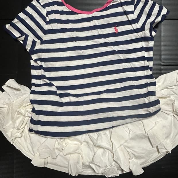 폴로 랄프로렌 네이비 스트라이프 여아 원피스