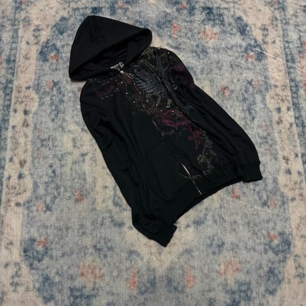 Monarchy stud punk tattoo hoodie