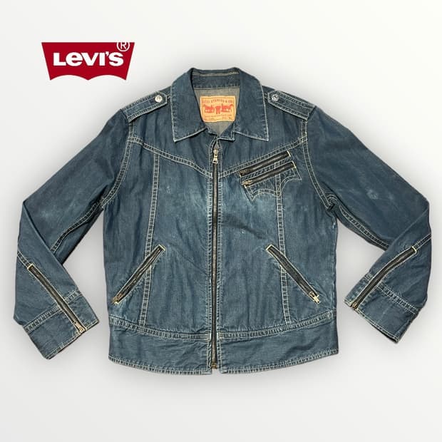 Levis zipper denim trucker 
