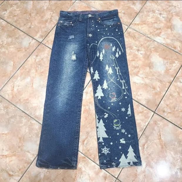 풍천상점 x 헬로키티 데님팬츠