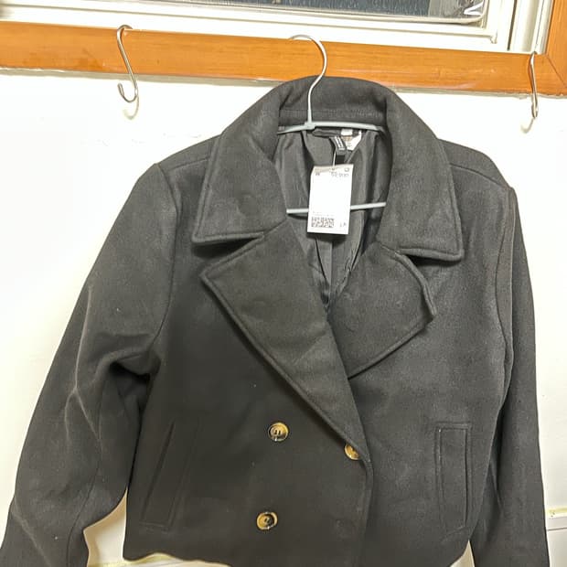 H&M 블랙 피코트