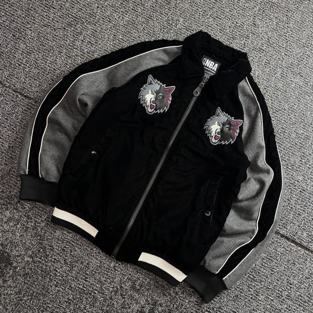 NBA 미네소타 팀울브스 울 벨벳 바시티 자켓 3084