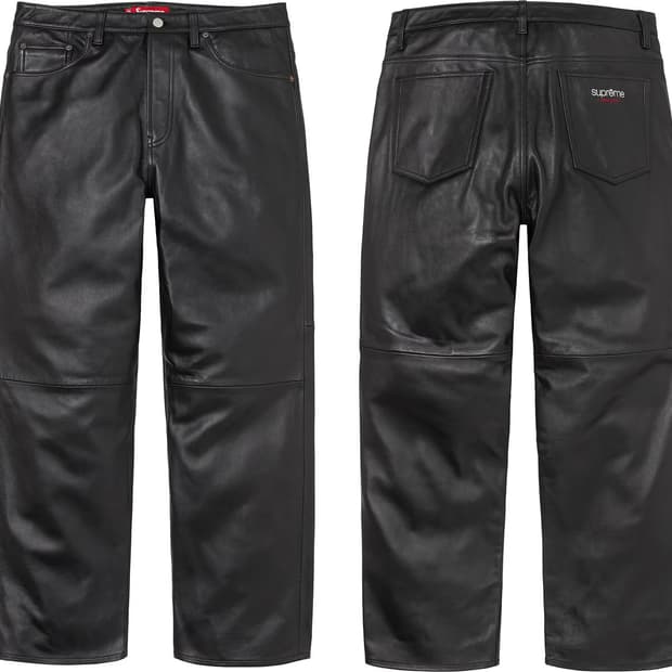 [32] 슈프림 레더 배기진