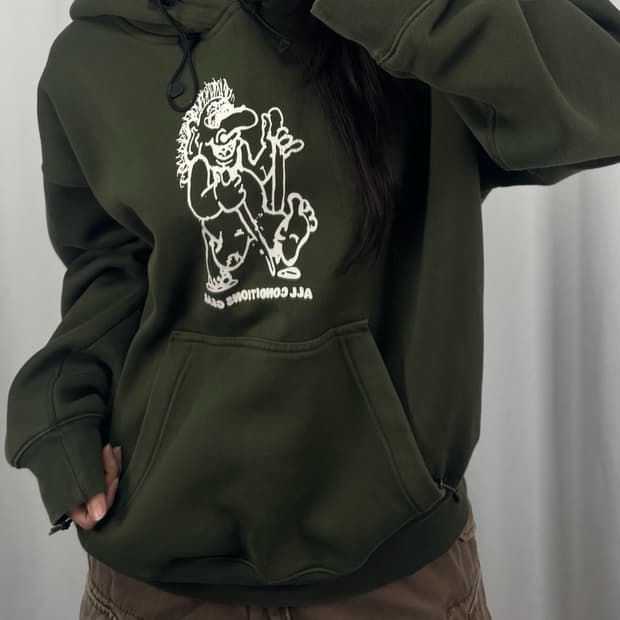 나이키 ACG 써마핏 카키 후드티