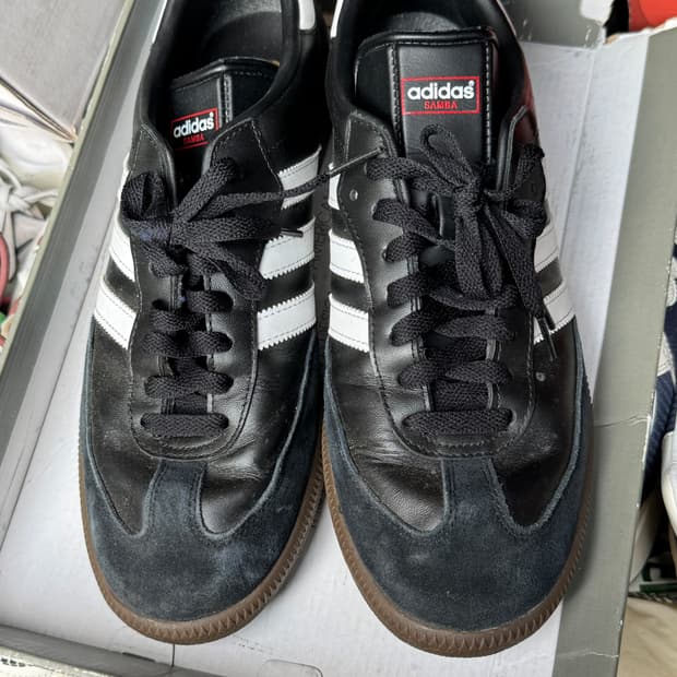 아디다스 삼바 레더 코어 블랙