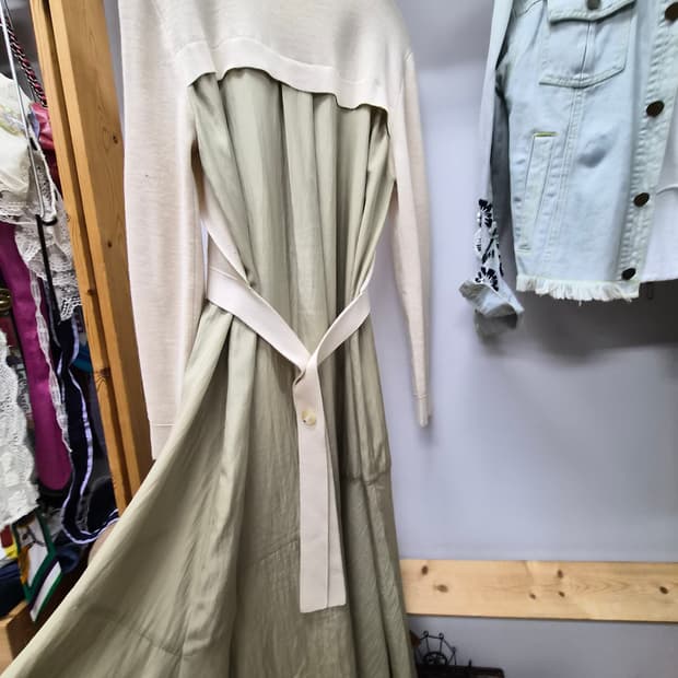 시슬리 SISLEY 레이어드 니트 원피스