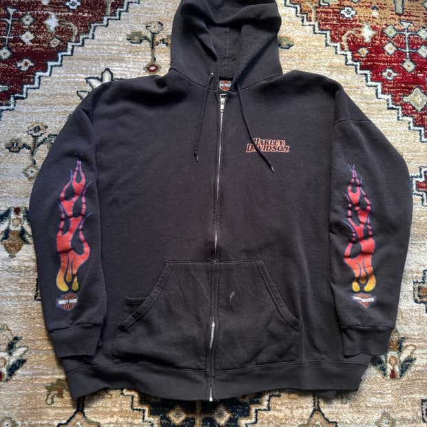 Harley Davidson Flame 할리데이비슨 후드집업