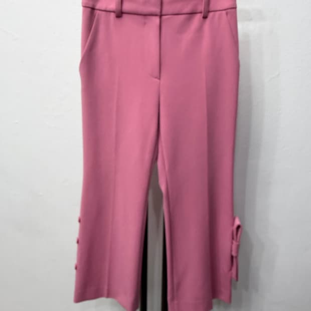 정품) 럭키슈에뜨 리본 단추 장식 바지 36(28)