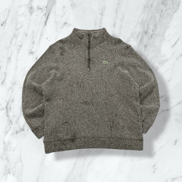 라코스테 브라운 하프집업 니트 