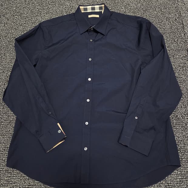 버버리 셔츠/2XL/네이비(12)